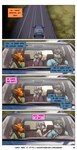 anthro car dialogue driving female group male text trio vehicle james_howard patreon alphonse_(james_howard) jill_(james_howard) richard_(james_howard) canid canine canis domestic_cat domestic_dog felid feline felis mammal wolf comic english_text hi_res url