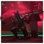 anthro barbell barbell_squats brainwashing clothing drone dronesuit dronification exercise gag gagged latex latex_clothing latex_skinsuit lock_bulge male mane muscular muscular_anthro muscular_male null_bulge plug_gag plug_insertion skinsuit text tight_clothing weightlifting workout matthew-x felid lion mammal pantherine 1:1 absurd_res hi_res url