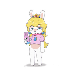 3_fingers anthro bangs bent_arm blonde_hair blue_ear_piercing blue_eyes bottomless bottomless_anthro bottomless_female cellphone closed_smile clothed clothed_anthro clothed_female clothing content crown ear_piercing electronics eyebrow_through_hair eyebrows eyelashes featureless_crotch featureless_legs female female_anthro fingers fist flat_chested fur gem hair half-closed_eyes headgear holding_cellphone holding_object holding_phone light long_ears long_hair looking_at_viewer mouth_closed narrowed_eyes noseless phone piercing pink_clothing pink_shirt pink_topwear right-handed ruby_(gem) sapphire_(gem) shirt simple_background slim_anthro slim_female smartphone smile smiling_at_viewer solo standing straight_arm tan_eyelids tan_inner_ear thin_eyebrows topwear translucent translucent_hair white_background white_body white_fur peypey_mei1925 mario_bros mario_plus_rabbids_kingdom_battle nintendo raving_rabbids rayman_(series) ubisoft rabbid_peach lagomorph mammal rabbid 1:1 2025 colored crossover digital_drawing_(artwork) digital_media_(artwork) english_description hi_res lighting shaded