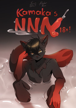 anthro balls biped black_body black_fur bodily_fluids cum cum_bath excessive_cum excessive_genital_fluids foreskin fur genital_fluids genitals hair humanoid_genitalia humanoid_penis hyper hyper_cum looking_at_viewer male multicolored_body multicolored_fur penis red_body red_fur sitting sitting_on_ground smile smiling_at_viewer smirk smirking_at_viewer solo text yellow_eyes neon-chan no_nut_november kamaka domestic_cat felid feline felis mammal 2024 absurd_res comic cover digital_drawing_(artwork) digital_media_(artwork) hi_res meme