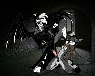 anthro dark dominant dominant_female dungeon duo fantasy female forced pain queen rape royalty sex setmann123 asinus donkey equid equine horse mammal