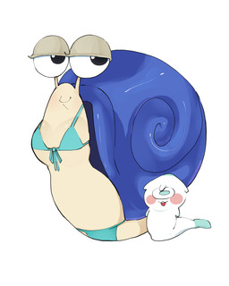1_eye ambiguous_feral ambiguous_gender apode bedroom_eyes bikini blue_shell blush blush_stickers breasts buckteeth busty_feral clothed clothed_female clothed_feral clothing duo female female_feral feral glistening glistening_eyes half-closed_eyes legless looking_at_viewer multicolored_body narrowed_eyes no_pupils noseless open_:3 open_mouth open_smile seductive shell simple_background smile smiling_at_viewer swimwear tan_body teal_bikini teal_clothing teal_swimwear teeth triangle_bikini two-piece_swimsuit two_tone_body white_background white_body white_sclera abyss_creature_(artist) maplestory nexon one_eyed_squid_(character) aquatic blue_snail_(maplestory) cephalopod coleoid decapodiform gastropod mollusk snail squid 2024 4:5 absurd_res digital_media_(artwork) hi_res korean_description shaded