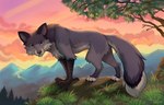 4_toes ambiguous_gender claws day detailed_background feet female feral grass looking_at_viewer outside paws plant purple_eyes sky smile solo toes tree ketty hioshiru_(character) canid enfield mammal 2022 absurd_res digital_media_(artwork) hi_res