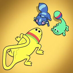 ambiguous_gender blue_body feral group male simple_background tail trio spicymeat nintendo pokemon pokemon_winds_and_waves rhythm_heaven guiro_lizards_(rhythm_heaven) gecqua generation_10_pokemon lizard mammal pokemon_(species) reptile scalie 1:1 2026 absurd_res digital_media_(artwork) hi_res