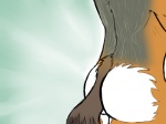 4:3 anthro butt canid canine hakijagu1 male mammal ryke simple_background solo tail