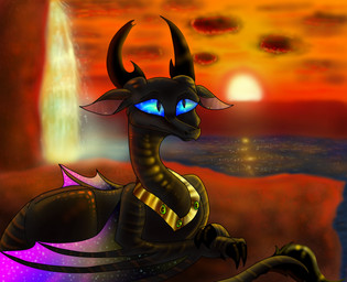 blue_eyes detailed_background female feral horn lying membrane_(anatomy) membranous_wings nude outside solo sun tail wings plaguedogs123 european_mythology mythology dragon mythological_creature mythological_scalie scalie western_dragon wyvern absurd_res hi_res