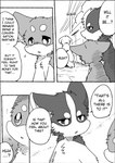 ayaka canid canine canis comic domestic_dog english_text feral husky kyappy mammal monochrome nordic_sled_dog semi-anthro shiba_inu shibeta spitz text