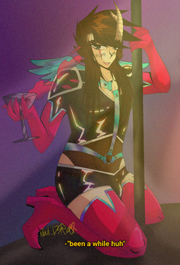 alcohol alcoholic beverage drinking male not_furry pole skinny slim solo stripper stripper_pole suggestive twunk paul_dsr mythology draconid dragon humanoid mythological_creature mythological_scalie scalie hi_res