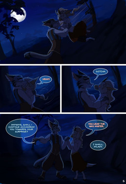 anthro beak blue_eyes clothed clothing dialogue duo eyes_closed female full_moon fur horn male moon night orange_eyes outside sky standing star starry_sky text skaydie petra_(rogue-numbers) avian bird domestic_cat felid feline felis hybrid mammal 2017 comic digital_media_(artwork) english_text hi_res source_request unavailable_at_source