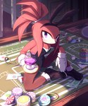 anthro bunny_costume casino casino_table clothed clothing container costume crossdressing cup detailed_background drinking_glass fake_ears fake_rabbit_ears footwear glass glass_container glass_cup gloves hair handwear high_heels looking_at_viewer male poker_chip ponytail ring shoes solo wine_glass s-pearl sega sonic_the_hedgehog_(series) knuckles_the_echidna echidna mammal monotreme digital_media_(artwork) hi_res