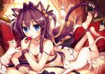 akabane_(zebrasmise) animal_ears anklet blue_eyes blush brown_hair cat cat_ears cat_tail curtains dress feline female food fruit hair hair_ornament human jewelry long_hair looking_at_viewer mammal nail_polish on_stomach open_mouth original sofa soles solo strawberry wings wristband
Rating: Safe
Score: 0
User: AnacondaRifle
Date: April 23, 2014