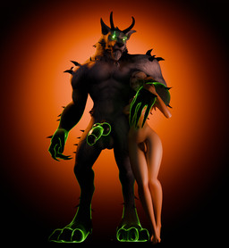 anthro balls corruption duo genitals glowing gynomorph horn hug intersex intersex/male knot knotted_penis larger_male magic male mutation nude nude_anthro nude_female penis simple_background size_difference spikes perromalo blizzard_entertainment warcraft blood_elf canid elf mammal werecanid werecreature worgen 3d_(artwork) digital_media_(artwork) hi_res