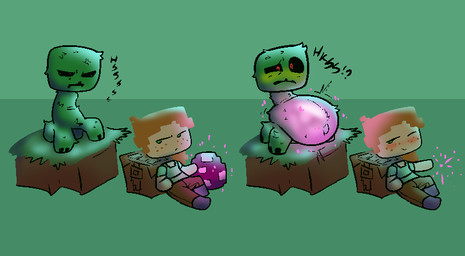 ambiguous_gender anthro belly belly_expansion dragon_egg_(minecraft) duo egg egg_insertion expansion female feral male pregnant pregnant_male rapid_pregnancy teleportation teleportation_vore woopwoomp microsoft minecraft mojang xbox_game_studios alex_(minecraft) creeper_(minecraft) human humanoid mammal taur 2025