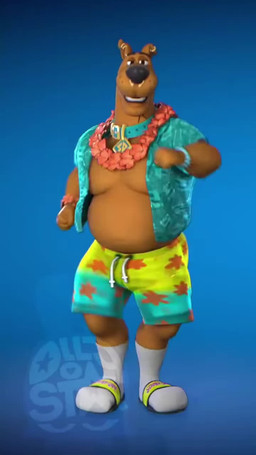 aloha_shirt anthro belly big_belly big_butt black_spots blue_clothing blue_shirt blue_topwear bottomwear brown_body butt clothing collar dancing digitigrade ear_piercing facial_piercing flower_garland footwear male moobs multicolored_clothing nose_piercing overweight overweight_male pattern_clothing pattern_shirt pattern_topwear piercing potbelly sandals septum_piercing shirt shoes shorts socks socks_with_sandals solo spots topwear unbuttoned_shirt dollymolly323 buddy_holly_(song) epic_games fortnite hanna-barbera scooby-doo_(series) weezer scooby-doo scooby-doo_(fortnite) canid canine canis domestic_dog great_dane mammal mastiff molosser 3d_(artwork) 3d_animation 9:16 animated digital_media_(artwork) hi_res long_playtime meme sound video