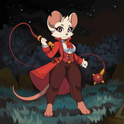 3_toes 4_fingers anthro clothed clothed_anthro clothed_female clothing eyebrows eyelashes feet female female_anthro fingers flail fully_clothed fully_clothed_anthro fully_clothed_female fur holding_melee_weapon holding_object holding_weapon looking_at_viewer melee_weapon morning_star_(weapon) notched_ear solo tail toes weapon white_body white_fur asimos mina_the_hollower yacht_club_games mina_(mina_the_hollower) mammal mouse murid murine rodent 1:1 2026 digital_media_(artwork) hi_res