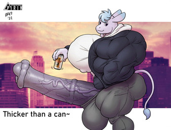 animal_genitalia animal_penis anthro balls beverage_can big_balls big_muscles big_pecs big_penis blue_hair bottomwear clothed clothing dialogue equine_genitalia equine_penis erection genitals hair holding_object hoodie huge_balls huge_muscles huge_pecs huge_penis hyper hyper_balls hyper_genitalia hyper_muscles hyper_penis jacket looking_at_viewer male muscular nipple_outline pants pecs penis photo_background purple_body solo tail text topwear vein veiny_penis df43_(artist) pirin-apex aggretsuko sanrio tadano_(aggretsuko) asinus donkey equid equine mammal digital_media_(artwork) english_text mixed_media photography_(artwork)