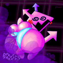 ambiguous_gender big_butt blush butt butt_squish clothing fart fart_cloud fart_fetish glistening glistening_butt huge_butt looking_at_viewer looking_back looking_pleasured panties pink_body purple_fart_cloud rear_view simple_background smile smiling_at_viewer solo sound_effects spiral spiral_eyes squish tail tight_underwear underwear vowelless vowelless_sound_effect pincoosh deltarune undertale_(series) darkner virovirokun 1:1 absurd_res digital_media_(artwork) hi_res signature