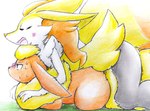 ambiguous_gender anthro blush blush_lines bodily_fluids duo eyes_closed feral fluffy fluffy_tail fur hug inner_ear_fluff lying lying_on_another on_front open_mouth orange_body orange_fur sweat tail tongue tuft white_body white_fur yellow_body yellow_fur eiroru nintendo pokemon braixen canid canine eeveelution flareon generation_1_pokemon generation_6_pokemon mammal pokemon_(species) 2024 graphite_(artwork) hi_res traditional_media_(artwork)