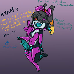 ambiguous_gender armor balls blue_mouth blue_penis blue_tongue breasts butt clothing corruption ear_penetration fused_shadow genitals gynomorph headgear headwear helmet intersex latex penetration penis solo tattoo tongue trapknight nintendo the_legend_of_zelda twilight_princess midna goo_creature humanoid lagomorph latex_creature leporid living_latex mammal rabbit twili 1:1 hi_res