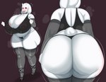 4_fingers absurd_res ankle_strap_heels anthro areola areola_slip armwear big_breasts big_butt black_clothing black_footwear black_high_heels blush boss_monster_(undertale) bovid breasts butt caprine clothed clothing curvy_figure female fingers fladdykin floppy_ears footwear hi_res high_heeled_sandals high_heels horn huge_breasts huge_butt legwear lingerie long_ears mammal mature_anthro mature_female motion_lines musk nipples open_mouth overweight overweight_anthro overweight_female rear_view red_eyes sandals skimpy solo standing thick_thighs thigh_highs thong toriel translucent translucent_clothing undertale undertale_(series) underwear voluptuous wedge_(footwear) wedge_sandals white_body