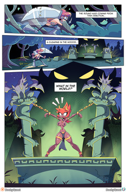 armor bound breasts chain chained duo female forest forest_background male melee_weapon nature nature_background nipples ominous_background plant sculpture statue sword text tree weapon drshanks24 mango_(drshanks24) sage_blackhorn human mammal absurd_res comic english_text hi_res