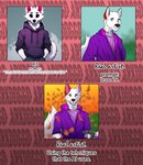 anthro bottomwear clothed clothing dead_eyes eyebrows fur hoodie male pants pupils raised_tail red_body red_eyes red_fur shirt slit_pupils solo t-shirt tail text topwear white_body white_fur zipper_jumpsuit zipper_pull_tab ai_assisted ai_generated_reference arkdoggo arkdoggo_(character) berger_blanc_suisse canid canine canis domestic_dog herding_dog mammal pastoral_dog english_text hi_res