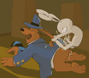 2014 after_sex anthro argon_vile balls barefoot bottomless butt canine chubby clothed clothing coat cum cum_on_back cum_on_feet cum_on_leg cum_on_penis cum_string dog duo erection eyes_closed fur gay grasp half-dressed happy hat headgear lagomorph long_ears male mammal max messy necktie nude open_mouth orgasm penis pulling_ear rabbit sam sam_and_max sharp_teeth size_difference smile teeth tongue tongue_out video_games
Rating: Explicit
Score: 7
User: WiiFitTrainer
Date: May 15, 2014 2014 after_sex anthro argon_vile balls barefoot bottomless butt canine chubby clothed clothing coat cum cum_on_back cum_on_feet cum_on_leg cum_on_penis cum_string dog duo erection eyes_closed fur gay grasp half-dressed happy hat headgear lagomorph long_ears male mammal max messy necktie nude open_mouth orgasm penis pulling_ear rabbit sam sam_and_max sharp_teeth size_difference smile teeth tongue tongue_out video_games
Rating: Explicit
Score: 7
User: WiiFitTrainer
Date: May 15, 2014