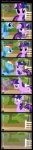 2012 absurd_res alpha_channel blue_body blue_feathers blue_fur camera comic cutie_mark dialogue english_text equid equine feathered_wings feathers female fence feral friendship_is_magic fur hair hasbro hi_res horn long_image mammal multicolored_hair my_little_pony mythological_creature mythological_equine mythology navitaserussirus outside pegasus plant purple_body purple_eyes purple_fur purple_hair rainbow_dash_(mlp) rainbow_hair static tall_image text tree twilight_sparkle_(mlp) two_tone_hair unicorn url wings