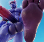 4_toes anthro balls big_feet big_penis biped blue_body erection feet foot_fetish foot_focus genitals humanoid_genitalia looking_at_viewer looking_down looking_down_at_viewer low-angle_view male muscular muscular_anthro muscular_male nipples nude paws pecs penis solo stomping stomping_viewer tail toes worm's-eye_view connivingrat mythology wao_(e-zoid) dragon mythological_creature mythological_scalie scalie 2024 3d_(artwork) 3d_animation animated digital_media_(artwork) hi_res high_framerate no_sound short_playtime webm