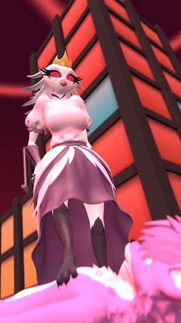 city city_background feathers female fur humiliation male male/female masochism pink_body pink_fur red_sky sky standing_on_another stepped_on trampling white_body white_feathers anonymous_artist hellaverse helluva_boss stella_(helluva_boss) animal_humanoid canid canid_humanoid canine canine_humanoid fox_humanoid goetia humanoid mammal mammal_humanoid 3d_(artwork) 9:16 digital_media_(artwork) hi_res source_filmmaker_(artwork)