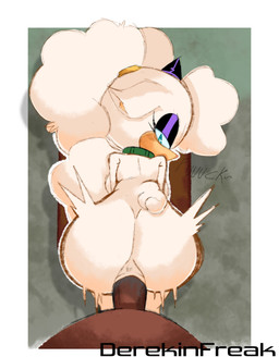 anal anal_penetration anthro big_butt blue_eyes blue_sclera border breasts butt collar dark_body dark_skin duo eyelashes eyeshadow female first_person_view fur genitals horn looking_back makeup male male/female penetration penis pink_nose purple_eyeshadow purple_horn rear_view sex tan_body tan_fur thick_thighs white_body white_border white_fur wide_hips derekunleashed idw_publishing sega sonic_the_hedgehog_(comics) sonic_the_hedgehog_(idw) sonic_the_hedgehog_(series) lanolin_the_sheep_(sonic) bovid caprine mammal sheep hi_res