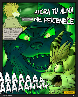 anthro clothing dialogue fangs fog group hat headgear headwear male onomatopoeia page_number screaming sound_effects speech_bubble teeth text text_box to_be_continued tongue fyko_fox furmeets_latin_america ziggy_zest aquatic ghost iguana iguanid lizard mammal pinniped reptile scalie sea_lion spirit 4:5 absurd_res comic hi_res spanish_text translation_check