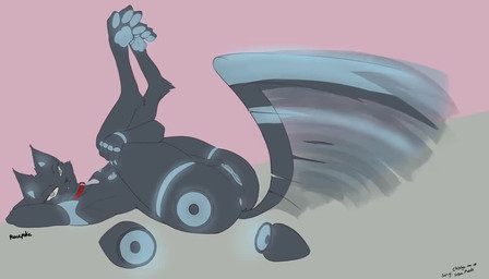 anthro black_body black_fur blinking blinking_at_viewer bounce butt collar dancing digitigrade female fur genitals glowing glowing_body glowing_eyes glowing_genitalia glowing_nipples glowing_vulva holding_leg inviting_to_sex inviting_viewer multicolored_body multicolored_fur music nipples presenting presenting_hindquarters presenting_vulva shaking_head solo speaker synced_to_music tail tail_motion tailwag text text_on_body view_between_legs vulva rocepok sound_warning hi-fi_rush microsoft tango_gameworks 808_(hi-fi_rush) domestic_cat felid feline felis mammal robot_anthro 7:4 animated short_playtime sound video