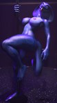 anthro blue_body blue_scales breasts clothed clothing dancing female forked_tongue front_view hand_on_pole inside looking_at_viewer nails nipples non-mammal_breasts non-mammal_nipples plantigrade pole pole_dancing pupils purple_eyes purple_nipples raised_leg scales slit_pupils smile solo tongue tongue_out topless scaleddelta petruz_(copyright) cobra_(petruz) relssa_(scaleddelta) cobra reptile scalie snake 2022 3d_(artwork) digital_media_(artwork) hi_res source_filmmaker_(artwork)