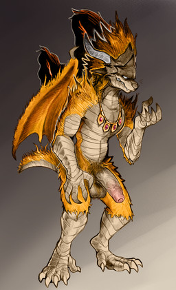 5_fingers 5_toes alternate_species anthro balls big_penis black_body black_fur claws fangs feet finger_claws fingers foreskin fur furred_wings genitals glans gradient_background grey_background grey_balls grey_body grey_fur grey_horn grey_nose grey_penis grey_scales half-erect horn implied_transformation jewelry male necklace orange_body orange_fur penis pink_glans pubes raised_arm red_body red_fur scales sharp_teeth simple_background solo tail teeth toe_claws toes unretracted_foreskin vein veiny_penis daftpatriot dark_souls fromsoftware mythology dragonslayer_ornstein dragon dragonoid_(dark_souls) felid hybrid lion mammal mythological_creature mythological_scalie pantherine scalie hi_res