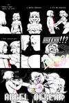 almost_kissing alternate_universe angel_derear anthro arms_on_shoulders asphyxiation asriel_dreemurr asriel_dreemurr_(god_form) big_breasts blush bodily_fluids boss_monster_(undertale) bovid breasts bulge caprine choking clothed clothing comic crossgender dialogue duo english_text eyes_closed female frisk_(undertale) frisky_(under(her)tail) genitals goat gold_(metal) gold_jewelry greeting hair hi_res human jewelry long_hair long_tongue looking_at_viewer male mammal nails nipple_piercing nipples partially_clothed phallic piercing shapeshift sharp_nails sweat text thewill tongue under(her)tail undertale undertale_(series)