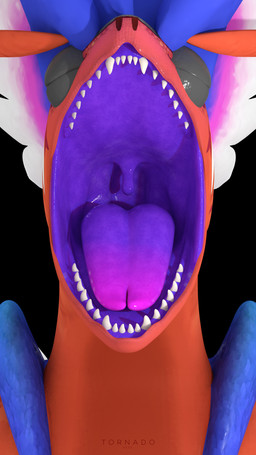 big_tongue black_background eyes_closed feral forked_tongue gaping_mouth glistening_mouth mouth_shot multicolored_tongue open_mouth purple_insides purple_mouth red_body sharp_teeth simple_background snout solo teeth throat tongue uvula tlugia nintendo pokemon ancient_pokemon apex_build_koraidon generation_9_pokemon koraidon legendary_pokemon paradox_pokemon pokemon_(species) 3d_(artwork) 9:16 digital_media_(artwork) hi_res watermark