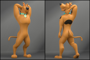 anthro black_body black_border black_fur border brown_body brown_fur butt collar collar_only featureless_chest featureless_crotch fur looking_at_viewer looking_back looking_back_at_viewer male markings nude smile solo spots spotted_body spotted_fur tail ocsda epic_games fortnite hanna-barbera scooby-doo_(series) warner_brothers scooby-doo scooby-doo_(fortnite) canid canine canis domestic_dog great_dane mammal mastiff molosser 3d_(artwork) absurd_res blender_(artwork) digital_media_(artwork) hi_res