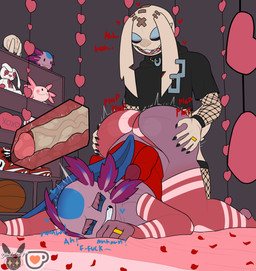 all_fours anal anal_penetration anthro ass_up ball basketball_(ball) bed bedroom_eyes big_penis bow_ribbon butt butt_grab clenched_teeth clothing clothing_aside contact_onomatopoeia decoration doggystyle duo ear_piercing eyeshadow fishnet_clothing footwear from_behind_position furniture genitals grabbing_sheets hand_on_butt humanoid_genitalia humanoid_penis impact_onomatopoeia internal internal_anal legwear low-angle_view makeup male male/male motion_lines narrowed_eyes onomatopoeia panties panties_aside penetration penis petals piercing plushie rear_admiral_position ring_(jewelry) rose_petals seductive sex shoes sound_effects stockings teeth text thigh_highs underwear underwear_aside vein veiny_penis blackstarv epic_games fortnite axo_(fortnite) nitehare_(fortnite) amphibian aquatic axolotl hare lagomorph leporid mammal mole_salamander salamander absurd_res hi_res