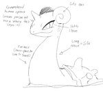 bedroom_eyes big_ears diagram female female_feral feral horn long_neck narrowed_eyes partially_submerged scales seductive shell solo text water lilmoonie nintendo pokemon generation_1_pokemon lapras marine pokemon_(species) scalie 2023 black_and_white english_text monochrome