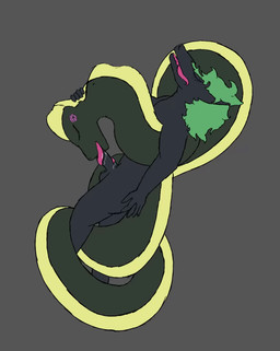anthro autofellatio balls big_tail eyes_closed flower genitals green_hair green_tail grey_body hair humanoid_genitalia humanoid_penis male masturbation nude open_mouth oral oral_masturbation oral_penetration penetration penile penile_masturbation penis plant solo solo_focus tail tongue tongue_out yhr'ytr hybrid 2d_animation animated frame_by_frame hi_res no_sound short_playtime video