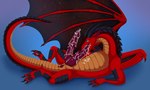 2_penises animal_genitalia animal_penis anus autofellatio big_penis bodily_fluids cum cum_in_mouth cum_in_own_mouth cum_in_self cum_inside cum_on_penis diphallism drinking drinking_cum erection feral genital_fluids genitals horn huge_penis intersex knot knotted_penis lying maleherm masturbation membrane_(anatomy) membranous_wings multi_genitalia multi_penis nude on_back oral oral_masturbation oral_penetration orgasm penetration penile penile_masturbation penile_penetration penis pussy red_body red_scales scales solo tail tongue wings r-z re-re zetsin european_mythology mythology wings_of_fire cloudspotter_(character) dragon mythological_creature mythological_scalie nightwing_(wof) scalie skywing_(wof) western_dragon hi_res