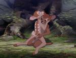 5_fingers anthro balls bambi bambi_(film) blue_eyes brown_fur brown_hair cervine couple cum cum_in_pussy cum_inside deer digitigrade embrace eye_contact faline fawn female forest fur grass hair hooves lying male mammal markings mastery_position outside penetration penis pussy red_eyes red_hair scenery sex straight tan_fur the_giant_hamster tree vaginal vaginal_penetration
Rating: Explicit
Score: 17
User: slyroon
Date: January 26, 2014