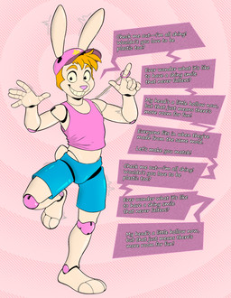 5_fingers anthro biped blonde_hair clothed clothing dialogue fingers glistening glistening_body hair hat headgear headwear long_ears male pink_background pink_clothing pink_hat pink_headwear pink_nose pink_shirt pink_tank_top pink_topwear pull_string shirt simple_background smile solo speech_bubble tail tank_top teeth text topwear toyification white_body malyrn harvey_(james_newland) animate_inanimate lagomorph leporid mammal rabbit 2025 digital_media_(artwork) english_text hi_res
