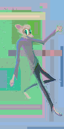 abstract_background anthro brown_body brown_fur clothed clothed_anthro clothing fully_clothed fully_clothed_anthro fur green_eyes grey_clothing grey_shirt grey_topwear male paws shirt smile solo topwear demensa mammal mustelid musteline true_musteline weasel 1:2 2019 full-length_portrait hi_res portrait