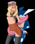 alpha_channel amphibian blonde_hair blue_eyes blue_skin blush breasts clothing cunnilingus duo eyewear female freako frog glasses greninja hair hat human insertion interspecies licking long_tongue male nintendo nipples oral oral_sex penetration plain_background pokémon poképhilia pussy pussy_juice saliva serena serena_(pokemon) sex small_breasts straight sunglasses tongue transparent_background vaginal vaginal_insertion vaginal_penetration video_games
Rating: Explicit
Score: 6
User: Daniruu
Date: January 25, 2014