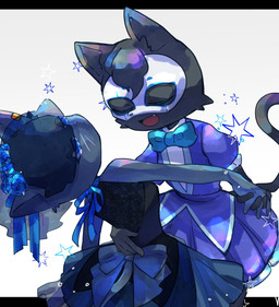 accessory alternative_fashion anthro ball_gown black_body black_fur blue_eyes blue_rose bow_(feature) bow_accessory bow_ribbon clothed clothing clothing_bow cute_fangs dancing domino_mask dress duo ear_piercing eyemask eyes_closed eyewear fangs female floral flower flower_crown flower_garland fur furgonomics garland goth gothic_lolita hand_holding j-fashion kemono lace leaning leaning_backward limp lolita_(fashion) mask open_mouth open_smile piercing plant ribbons rose_(flower) simple_background smile sparkles spoiler tail tail_accessory tail_bow tail_ribbon teeth veil white_background popoponzu odd_taxi sakura_wadagaki_(odd_taxi) yuki_mitsuya_(odd_taxi) domestic_cat felid feline felis mammal hi_res letterbox