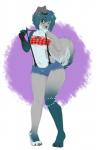 alternative_fashion anthro clothed clothing crossdressing dessert food ice_cream looking_at_viewer male scene_(fashion) scene_haircut simple_background solo suspenders babbuful rileymutt canid canine canis domestic_dog mammal 2:3 digital_media_(artwork) full-length_portrait hi_res portrait