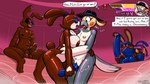 accessory anthro anthro_on_anthro balls beak black_clothing black_eyes black_hat black_headwear black_pussy blue_clothing blue_dildo blue_eyewear blue_hat blue_headband blue_headwear blue_robe blue_sunglasses bodily_fluids breast_squish breasts breath brown_balls brown_body brown_fur brown_glans brown_nipples brown_penis buckteeth clitoris clothing dialogue dildo duo_focus erection eyewear feathers female female/female fur gameplay_mechanics genital_fluids genitals glans grey_beak grey_body grey_feathers group gui hat hat_only headband headgear headgear_only headwear headwear_only health_bar heart_eyes heart_symbol interspecies lust_bar masturbation mostly_nude motion_lines nipples non-mammal_breasts notched_ear onomatopoeia penile penile_masturbation penis precum pussy red_body red_cheeks red_eyes red_feathers robe saliva saliva_string sex_toy short_tail small_breasts smile sound_effects speech_bubble squish standing sunglasses tail tan_inner_ear teeth text trilby vaginal_fluids vibrator white_body white_feathers white_fur yellow_body yellow_feathers felino gas_mask_bun_(felino) gun_bunny_(felino) sally_(felino) shinobunny_(felino) avian bird cockatiel cockatoo lagomorph leporid mammal parrot rabbit 2025 english_text hi_res