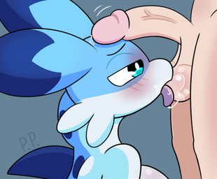 anthro ball_lick ball_suck ball_worship balls big_ears blue_body blue_eyes blue_markings blush blush_lines bodily_fluids body_worship breasts cheek_tuft duo ear_markings faceless_character faceless_male facial_tuft female genital_fluids genital_worship genitals half-closed_eyes leaking_precum licking male male/female markings narrowed_eyes open_mouth oral penis penis_on_head precum saliva_on_balls saliva_on_face sex side_boob side_view simple_background solo_focus spines sucking tongue tongue_out tuft vein veiny_penis white_body herosima101 palworld pocketpair chillet human mammal pal_(species) absurd_res hi_res shaded simple_shading